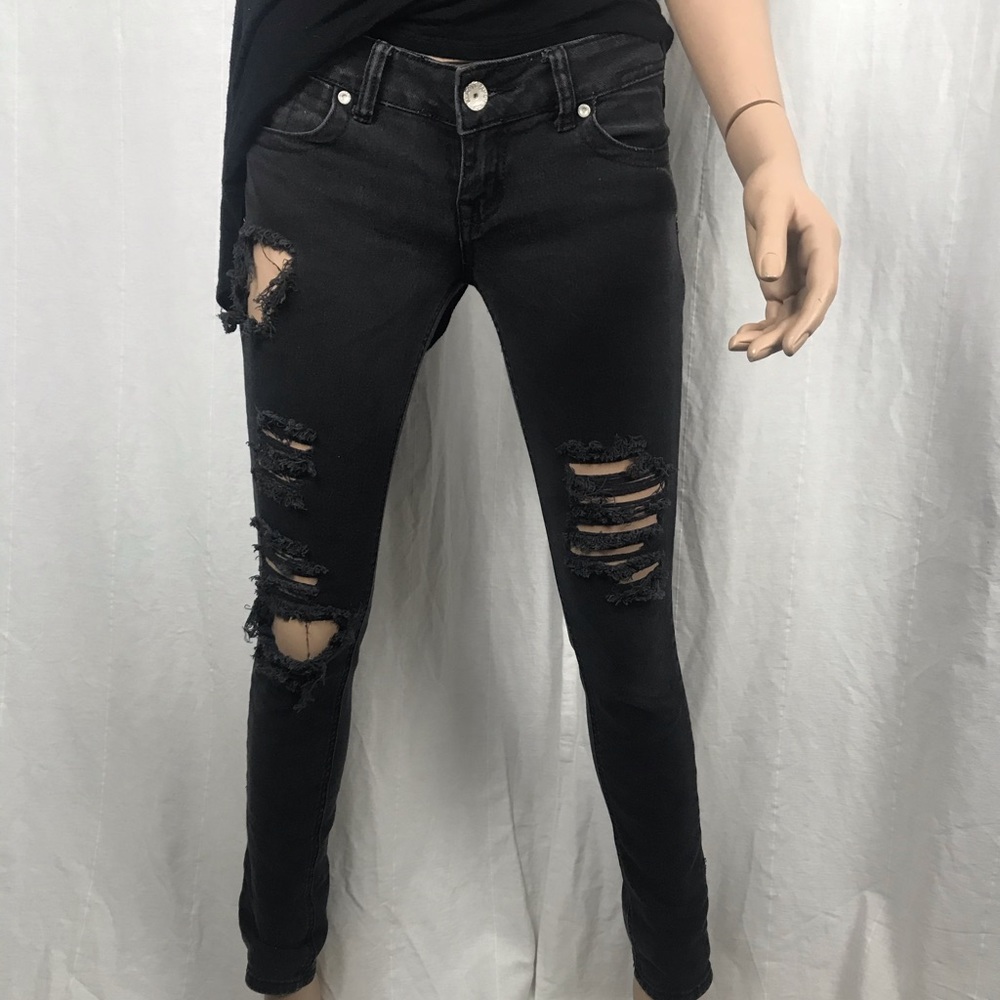 Black low rise jeans
